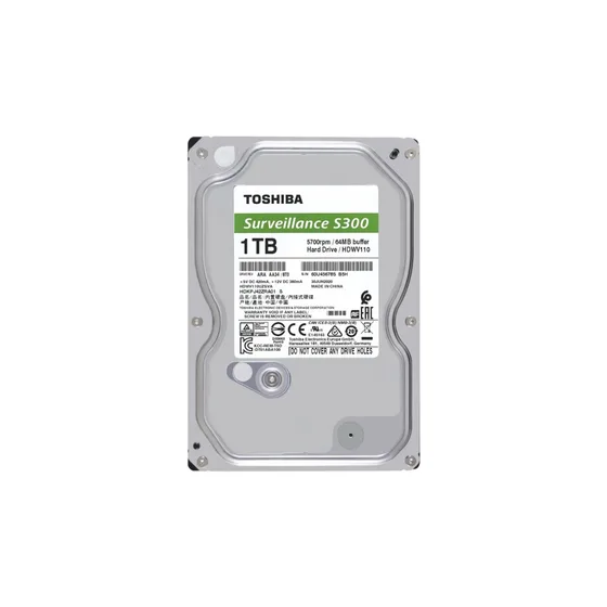 HD SATA3 1TB TOSHIBA SURVEILLANCE S300 HDWV110UZSVA CFTV, DRV SEGURANÇA