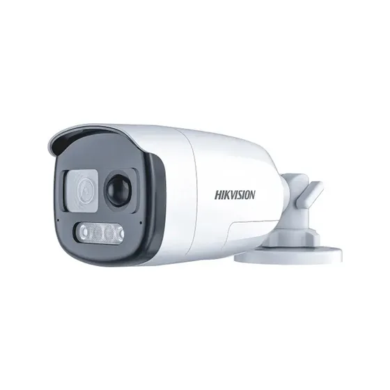 Câmera Bullet 2mp Colorvu Pir Sirene Áudio Hikvision DS-2CE12DF3T-PIRXOS