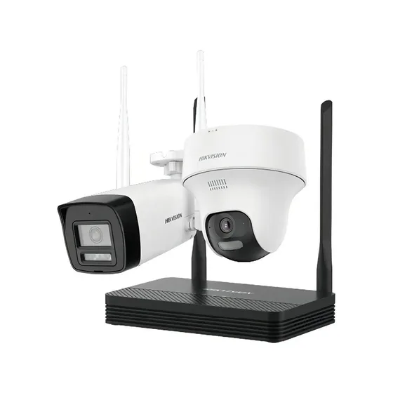 Kit Câmera IP 1 Bullet + 1 Turret + NVS Hikvision NKS422W02H