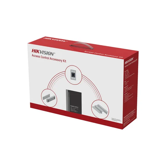 Kit Fonte Controle Acesso de Vídeo IP Fecha e Botoeira Hikvision DS-KAS-7M01
